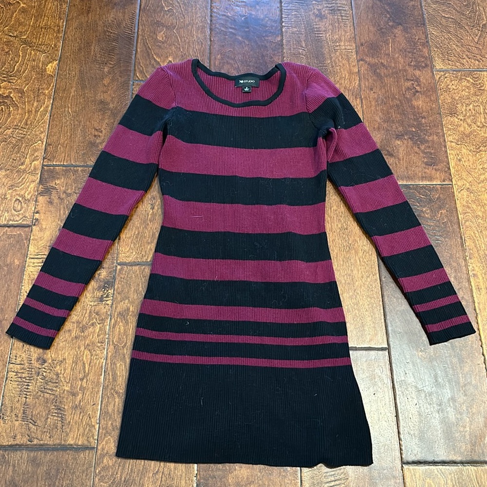 AB Studio Striped Sweater Dress